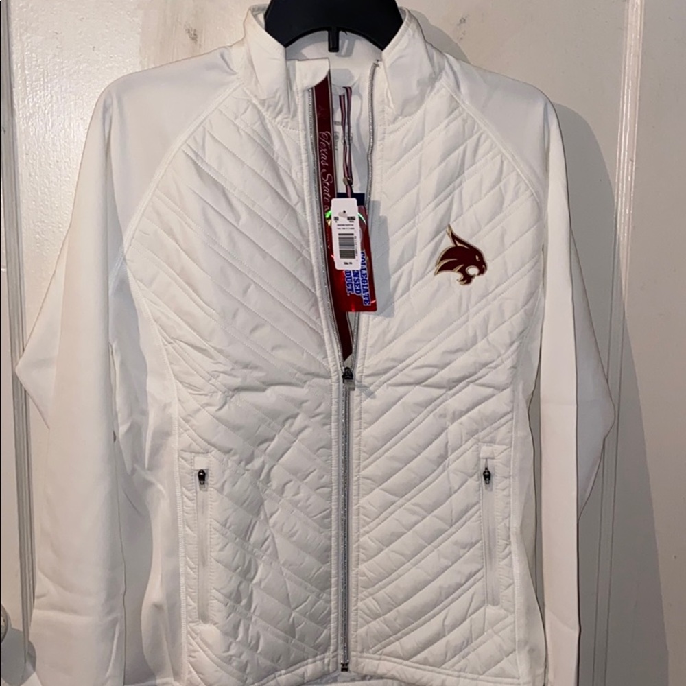 Brand New Texas State Bobcats White Women’s Jacket
